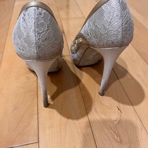 Rene Caovilla white lace strass heels, size 38 - Picture 2 of 7